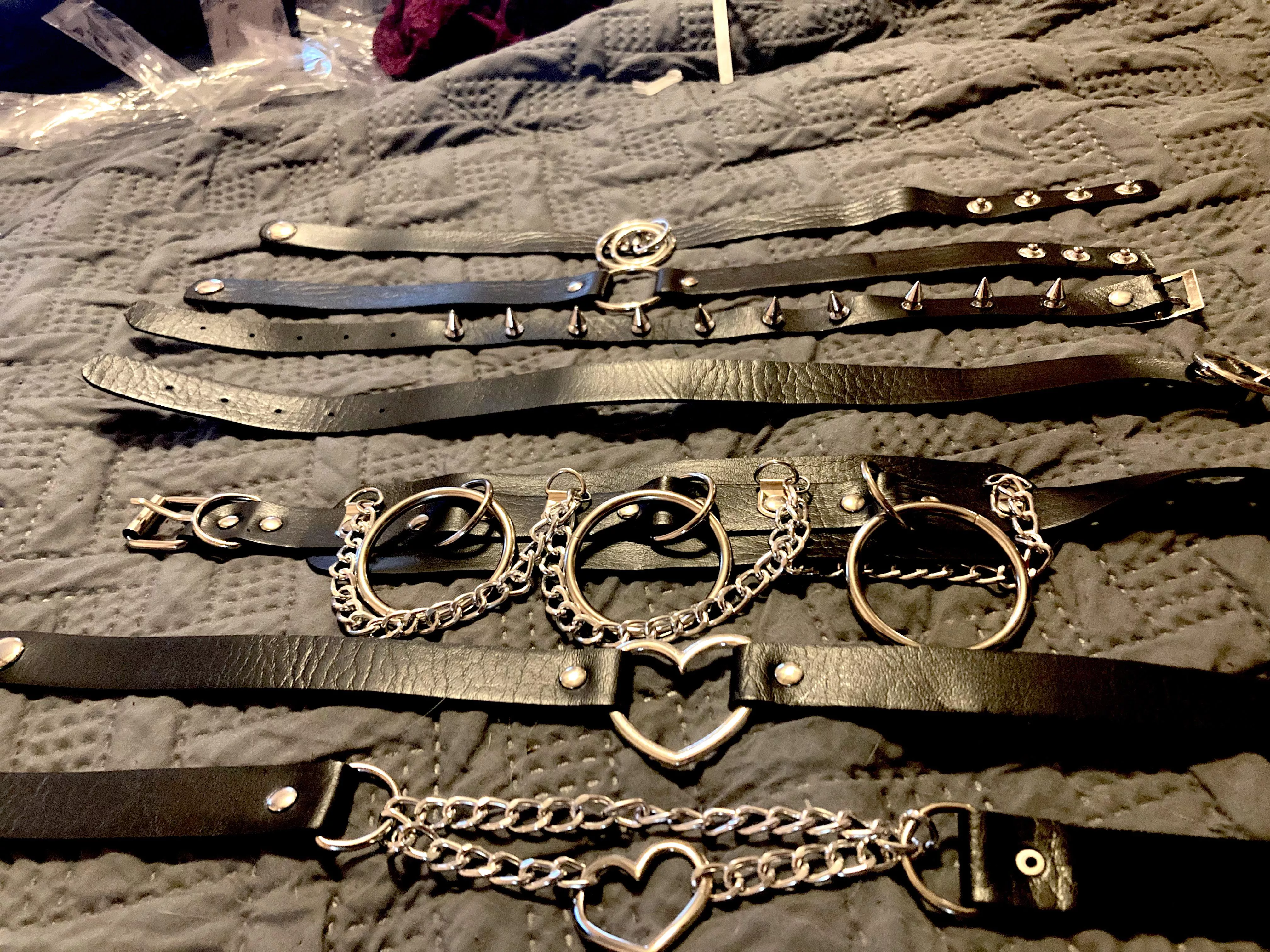My (ex) boyfriend threw out my collars.. We broke up and I bought eight replacements.