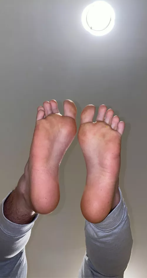 My feet needed some air after being cooped up in socks all day ;)