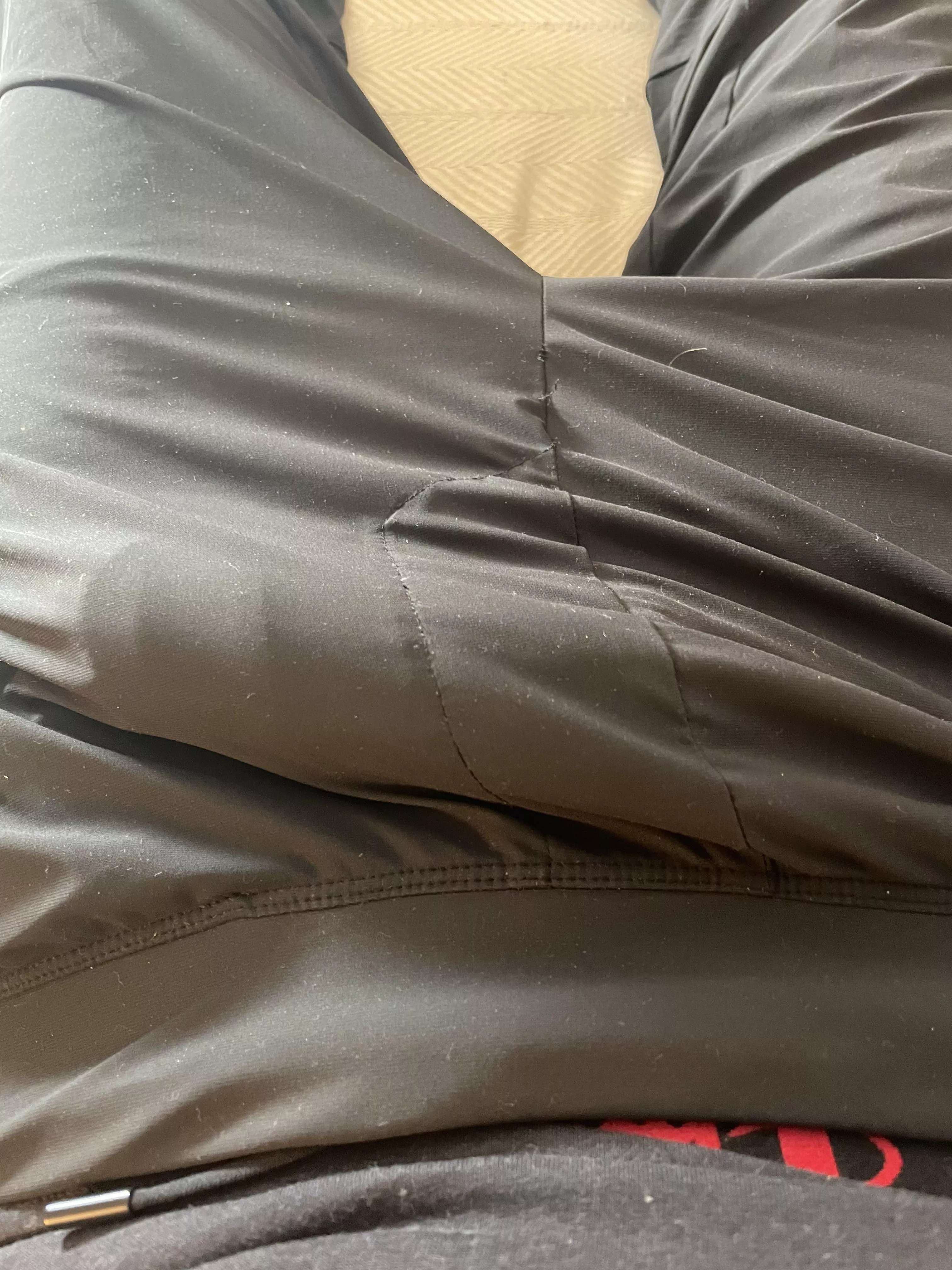 My jogging pants bulge