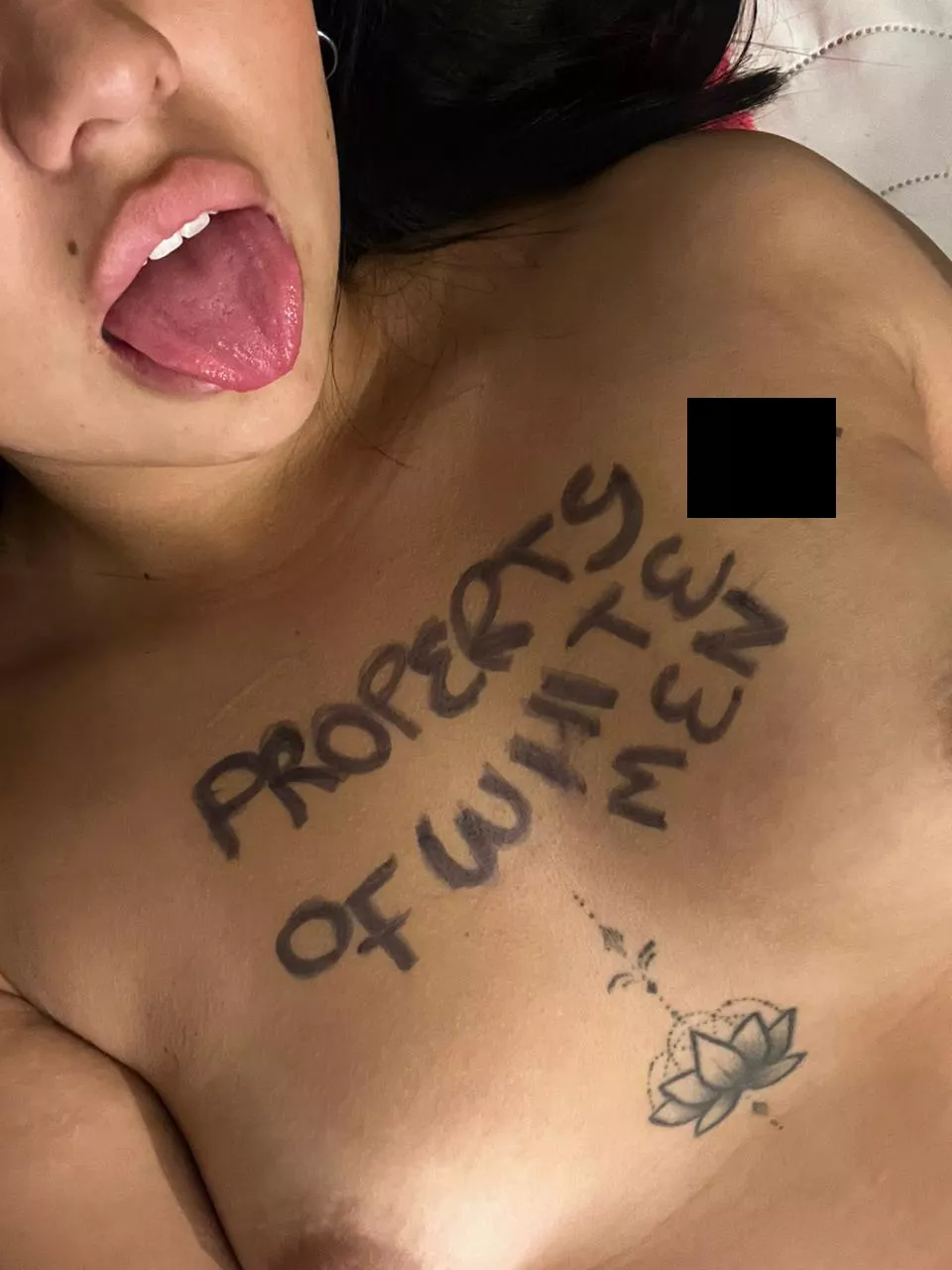 My latina body is PROPERTY OF WHITE MEN (blurred might be too much lol) My latina body is PROPERTY OF WHITE MEN (blurred might be too much lol)