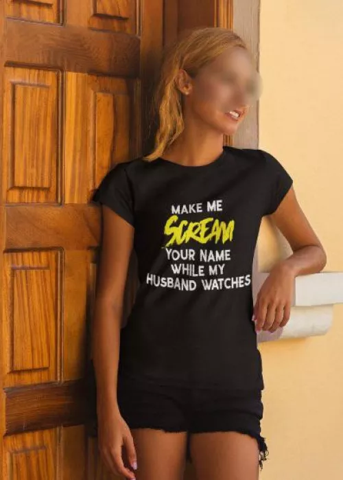 My little sister asked to borrow a shirt this is the one she borrowed. I guess hubby’s secret is out now…