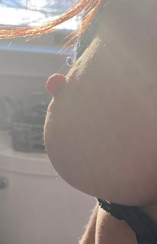 My sun kissed nipple