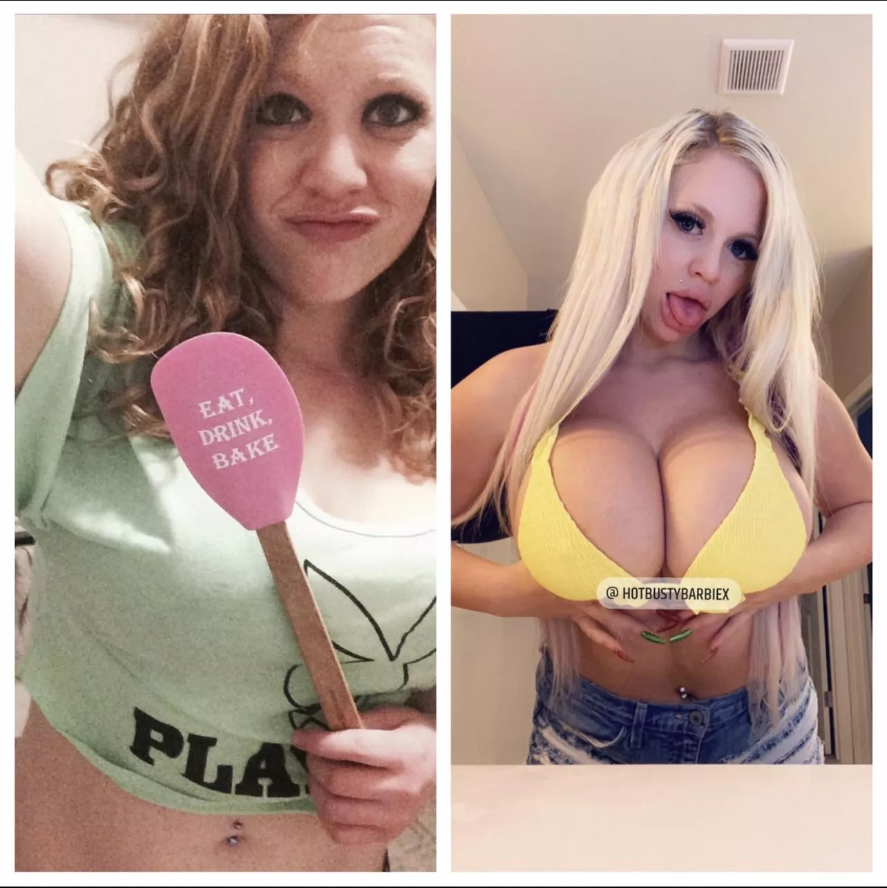 My transfofmation before and after bimbofication