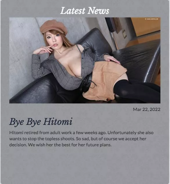 Nadine farewell to Hitomi.