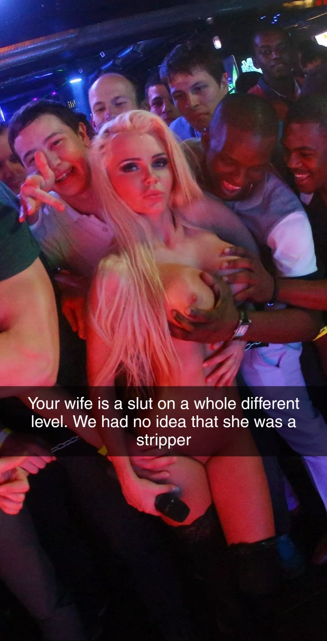 Neither did I. She told me that she worked in a bar