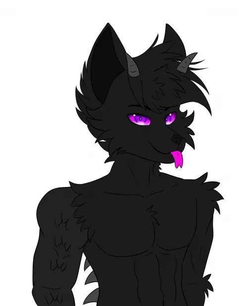 New draw! This is a wolf dragon hybrid named aqua, which by the way has no back legs but I didn't drew xd It was made for an art trade, hope ya like it (Art made by Zelfos312)