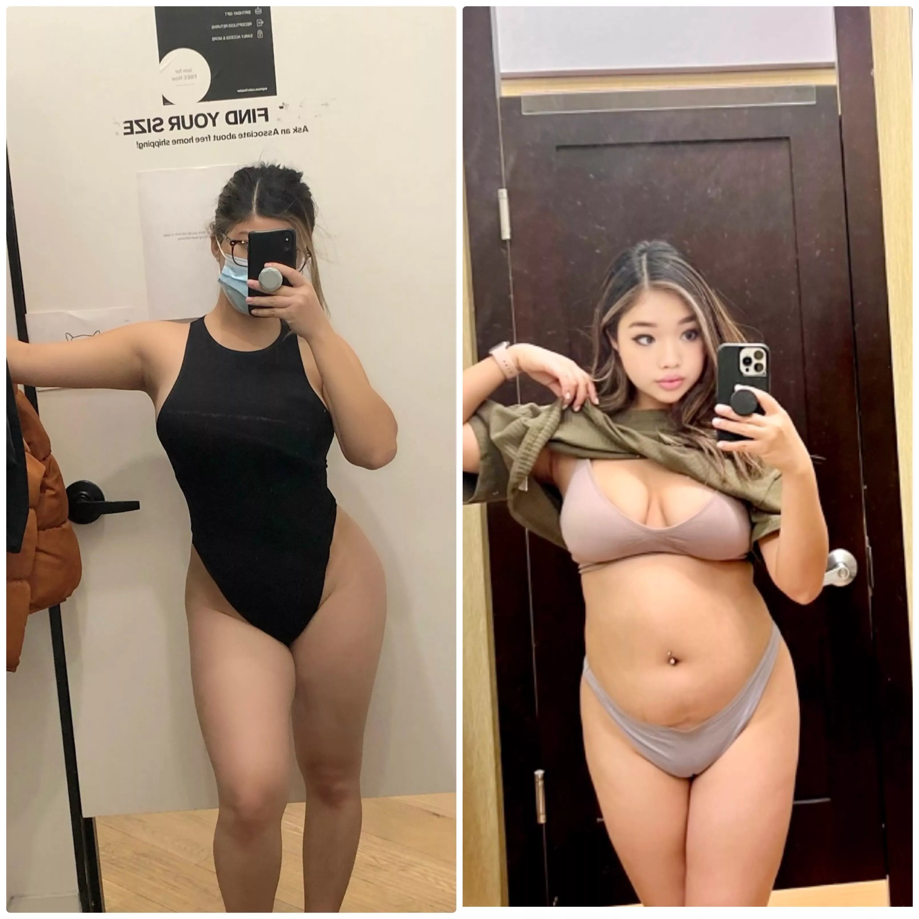 New kind of curves in the fitting room 🙈🙈🙈