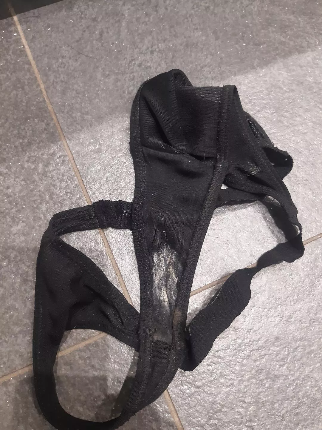 nice creamy black thong