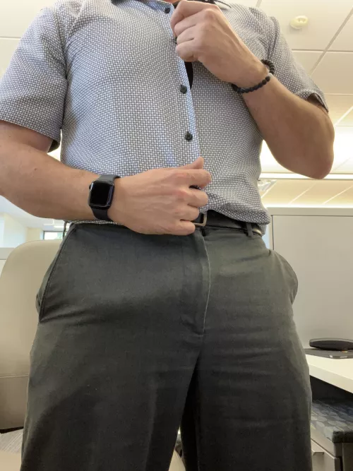 No one is in the office today, looks like I got dressed up for nothing