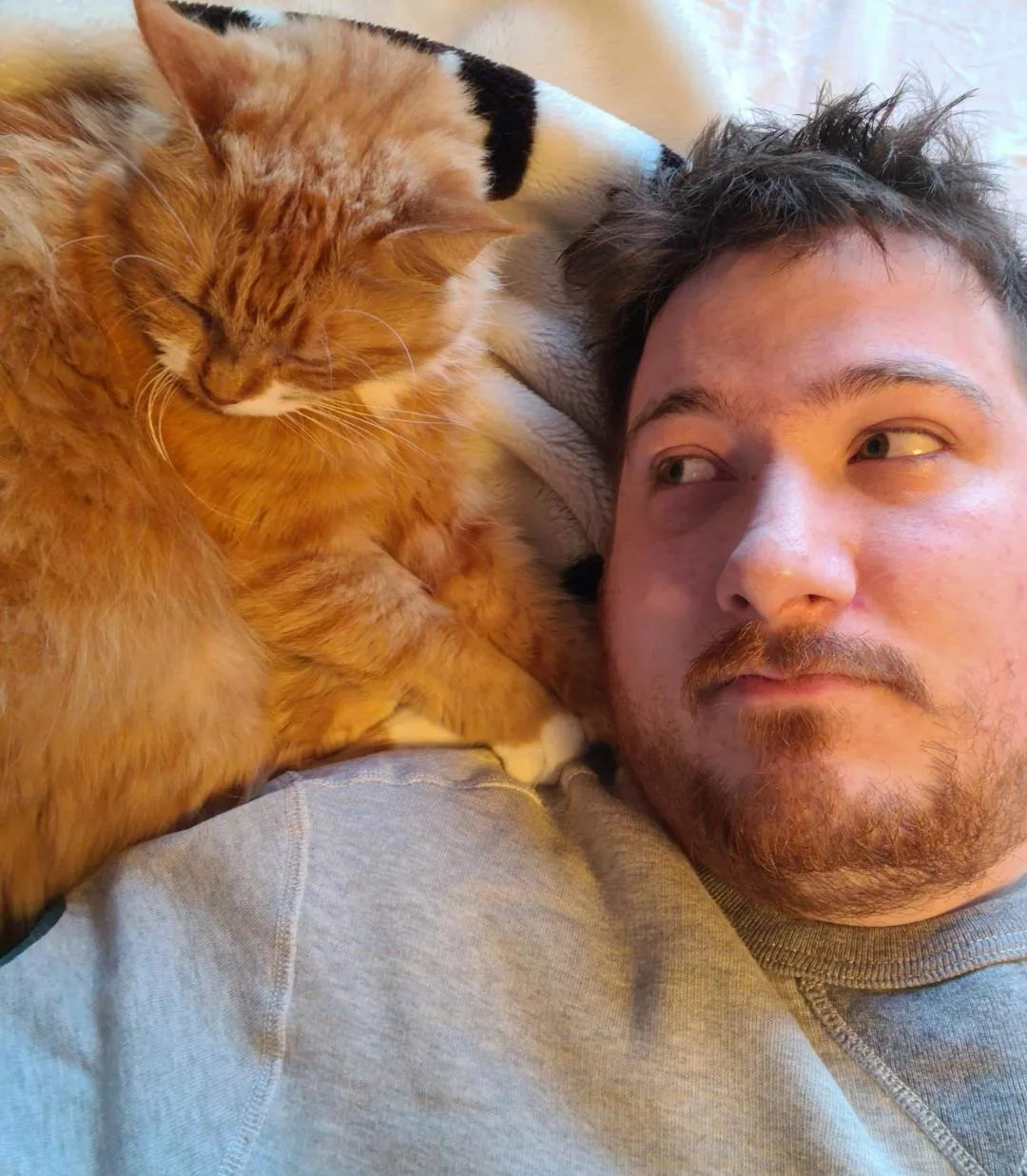 Not often I take a photo of myself I like but I do like this one. And obviously she's disgusted I've disturbed her