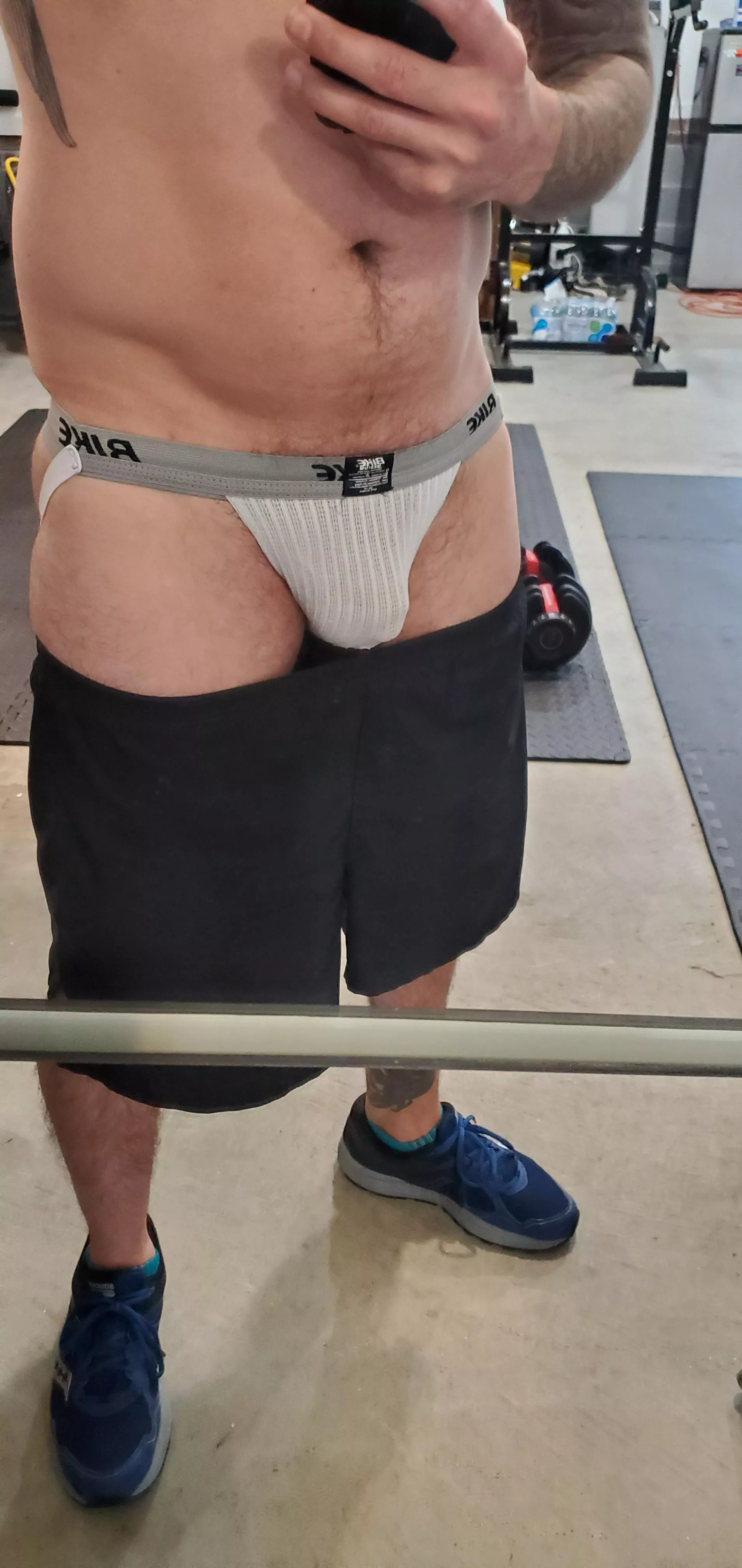 nothing like woking out in a jock