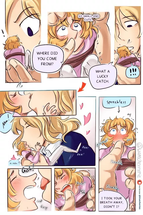 [OC] Kissed by a giantess ♡