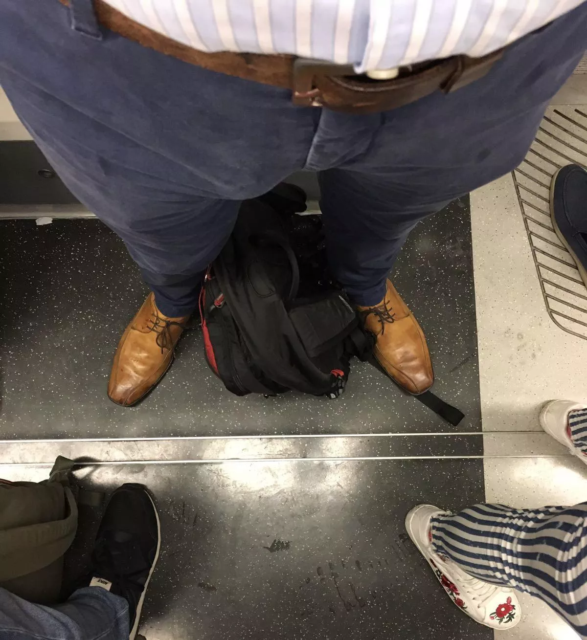 On my way to work earlier and realising my chinos are too tight (41)