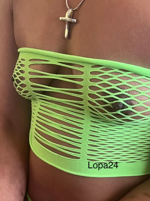 One little dark nipple