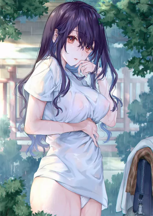 One way to enjoy rain