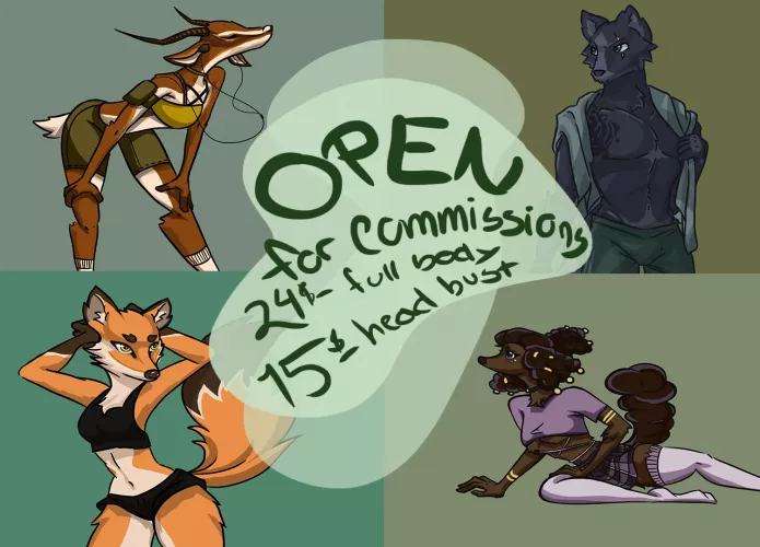 Open commissions for art of your fursona! DM me if interested!