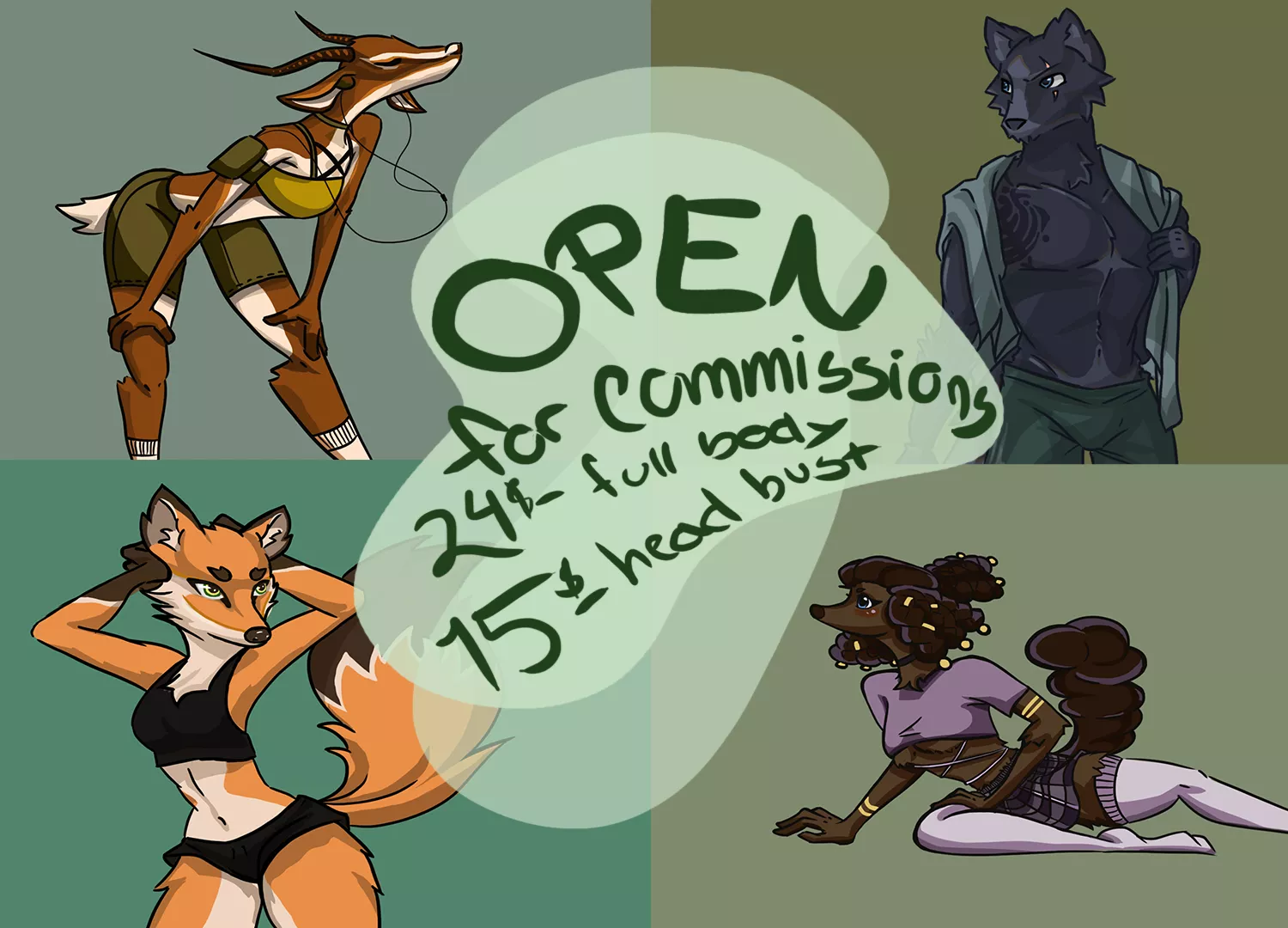 Open commissions for art of your fursona! DM me if interested!
