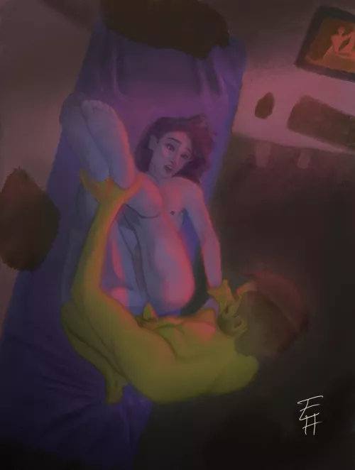 “Orc Clapping Elf Cheeks” artist: EH (OC)