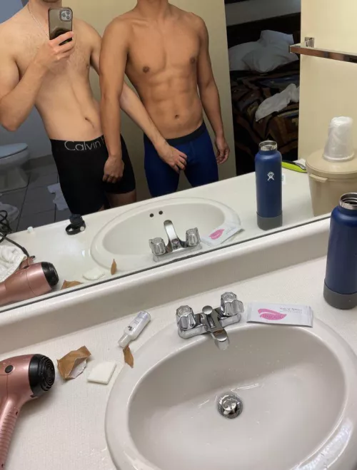 Our coach put us in same room for our away game ๐โฝ๏ธ