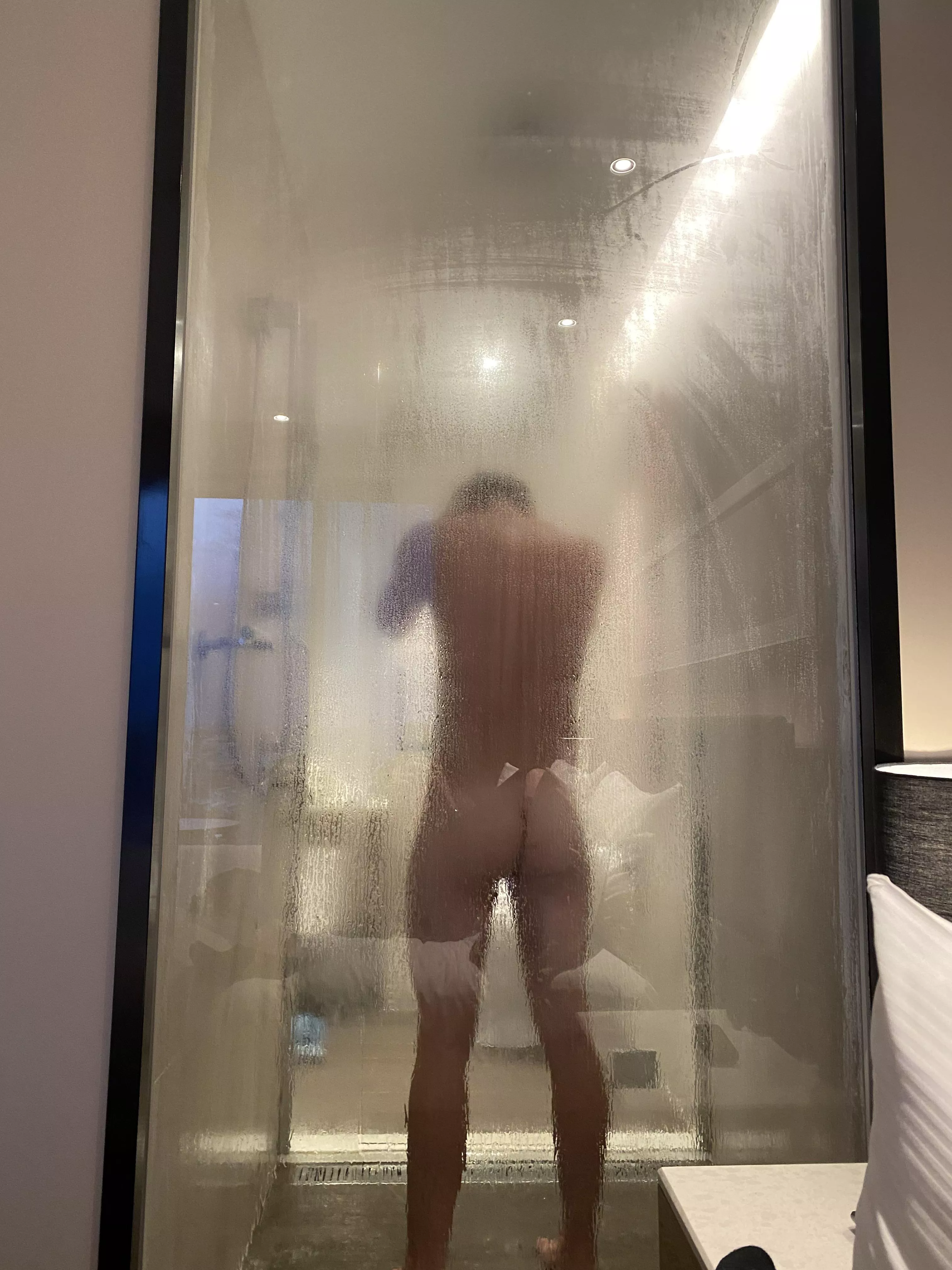 POV im in the gym shower next to you