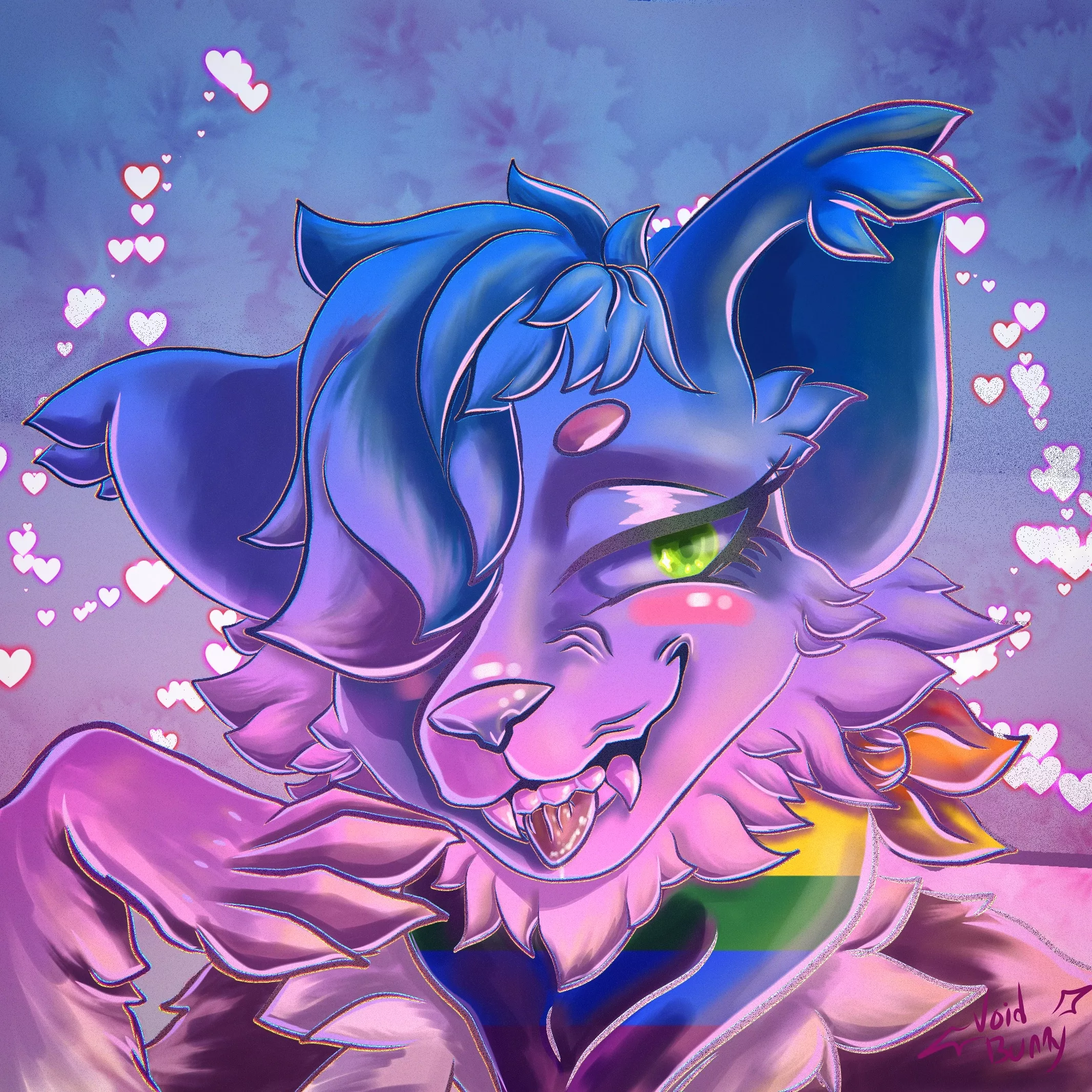 Pride bust commissions for $15 usd, +$10 for a second character<3