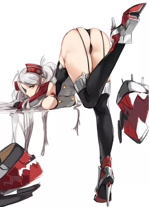 Prinz Eugen Showing Off Her Flexibility (Azur Lane]