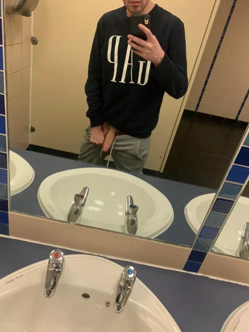 Public restroom throwback