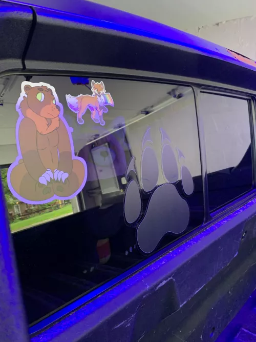 Put some stickers on my car, think anyone will notice? :3