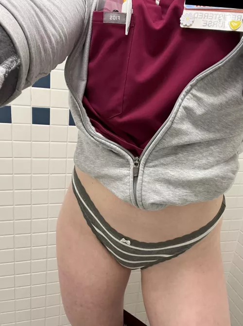 Quick panty flash before my shift