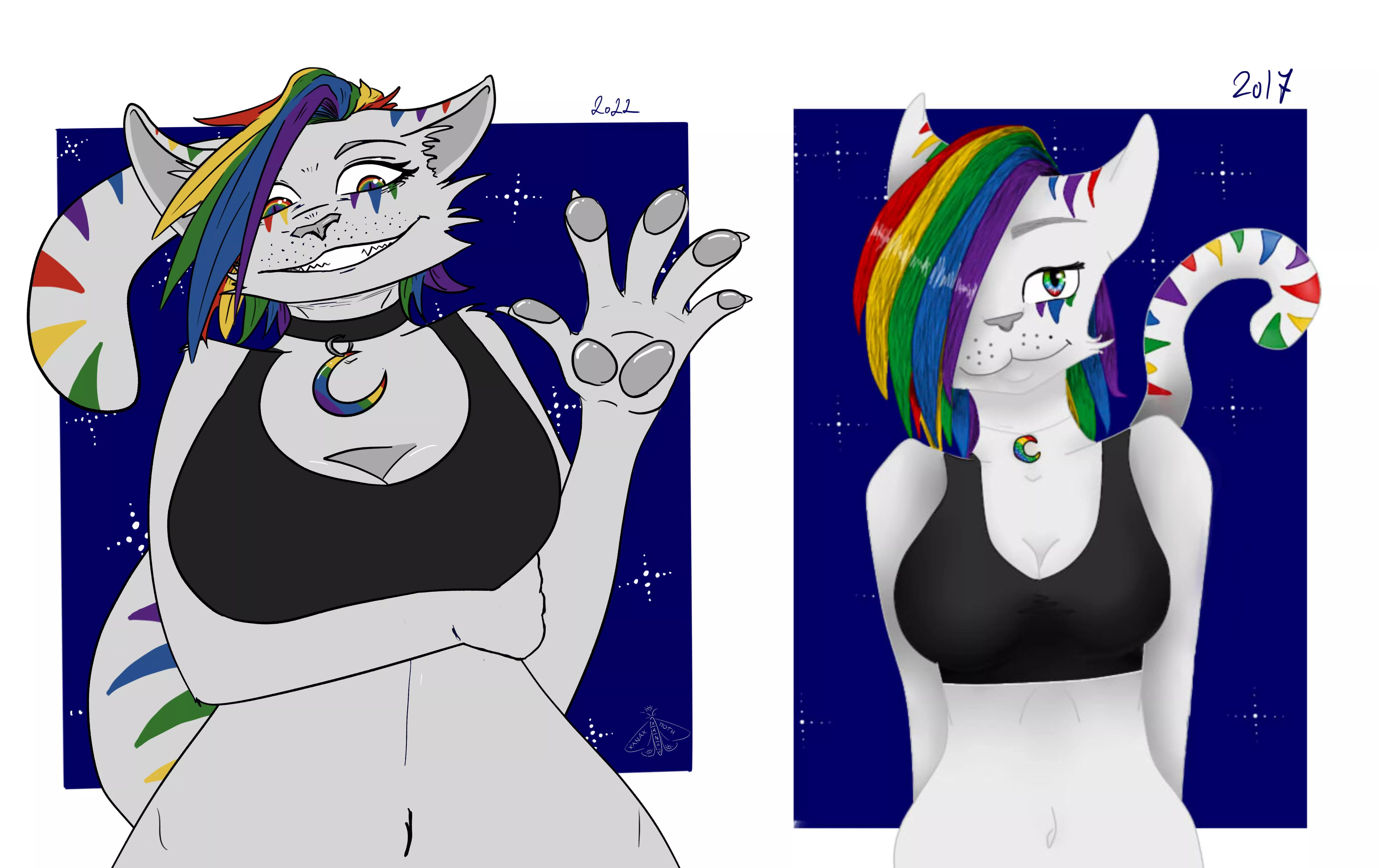 Quick redraw of my first fursona 🌸