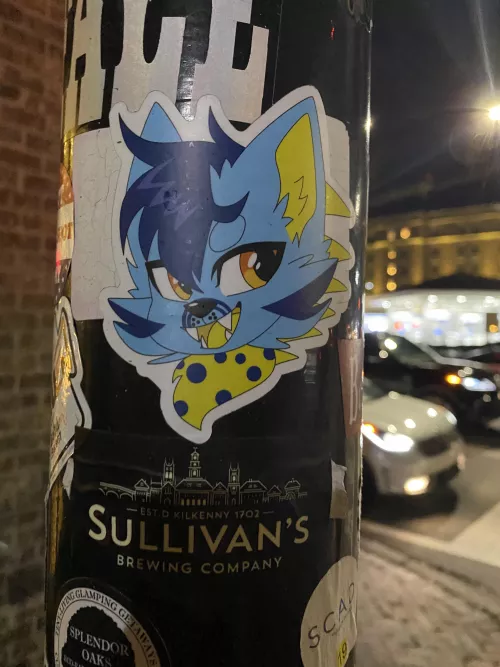 Random fursona sticker I found in Savanna, Georgia!
