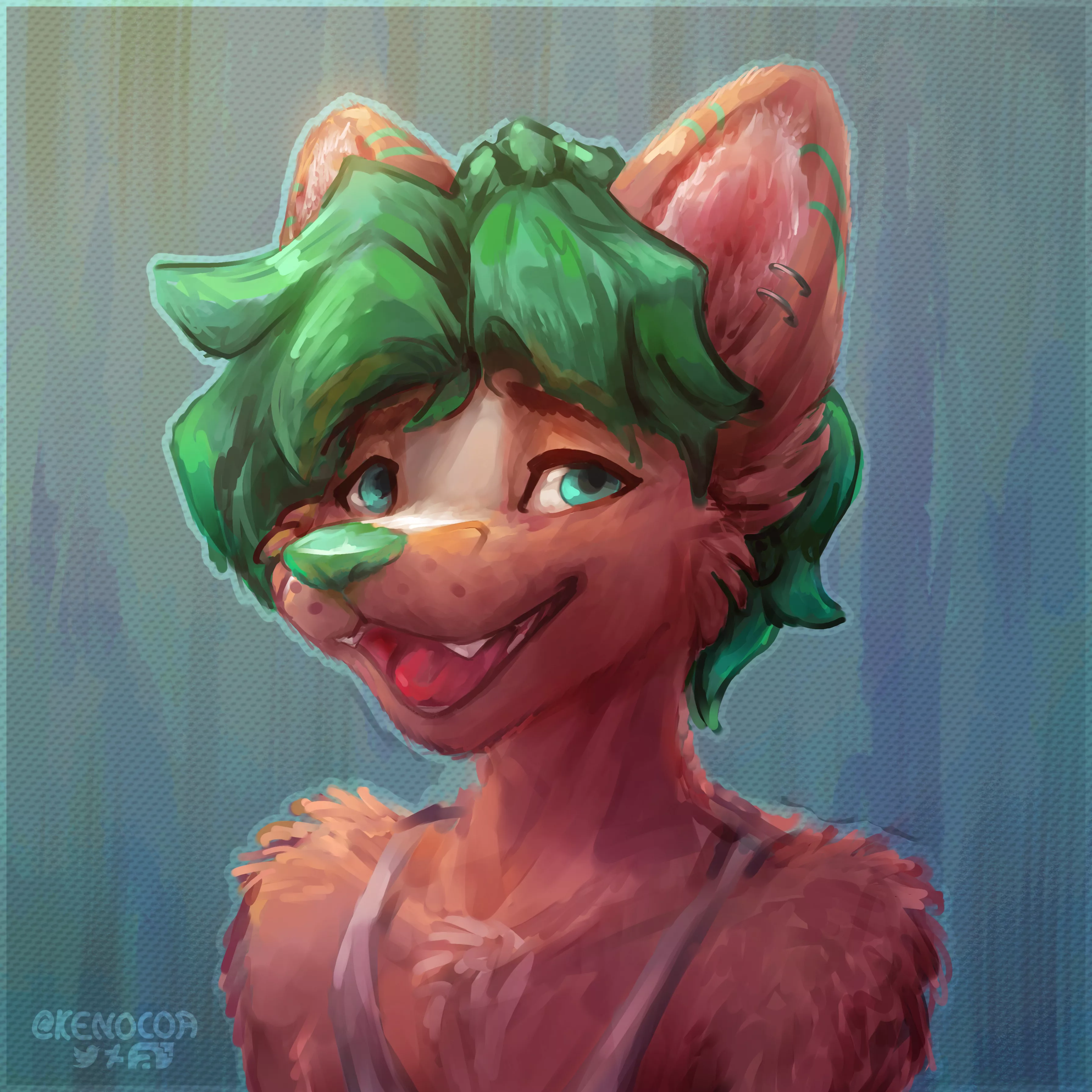 Really experimental painting thing 😳 (by me, @kenocoaa on twitter)