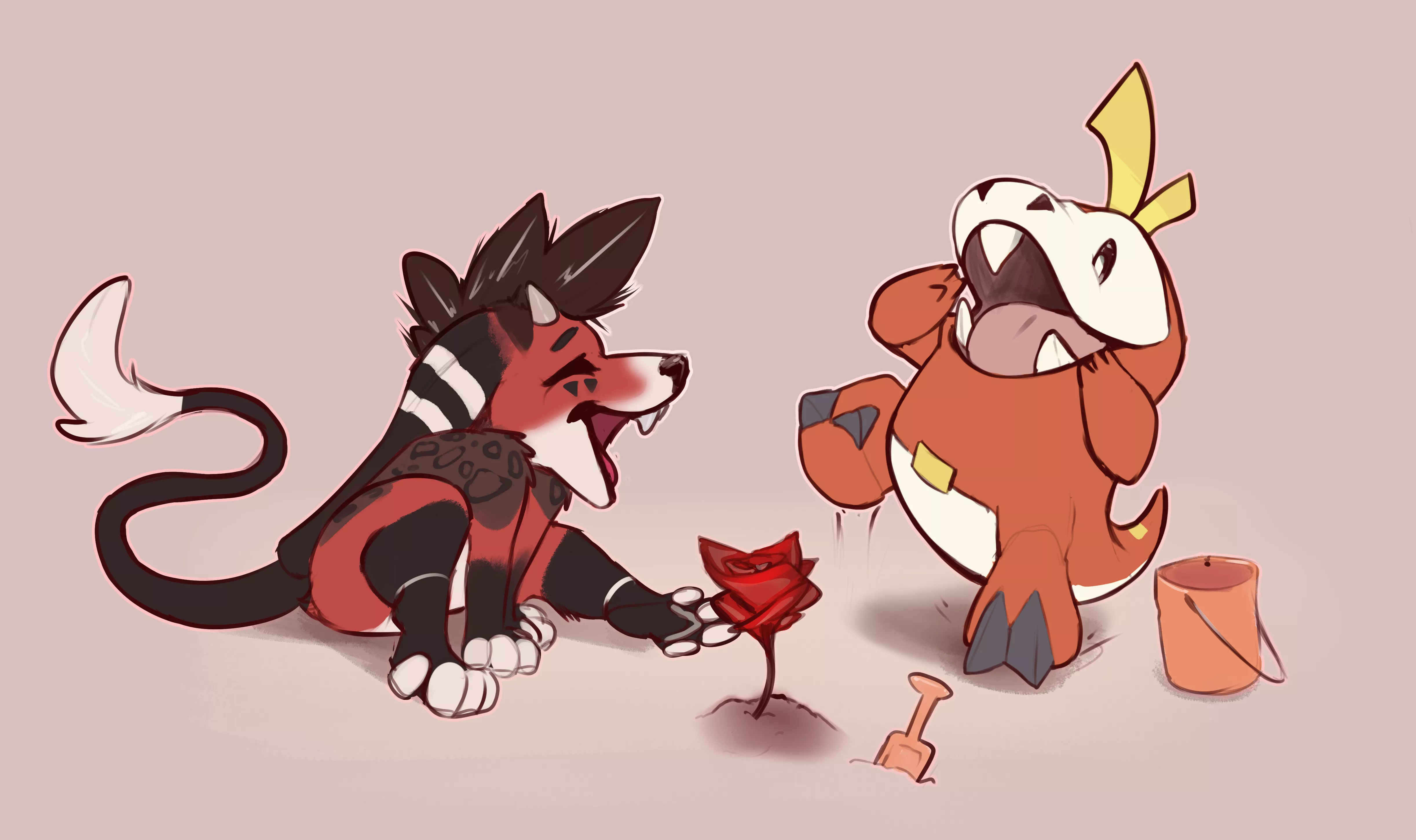 Reddy playing with his new Fren