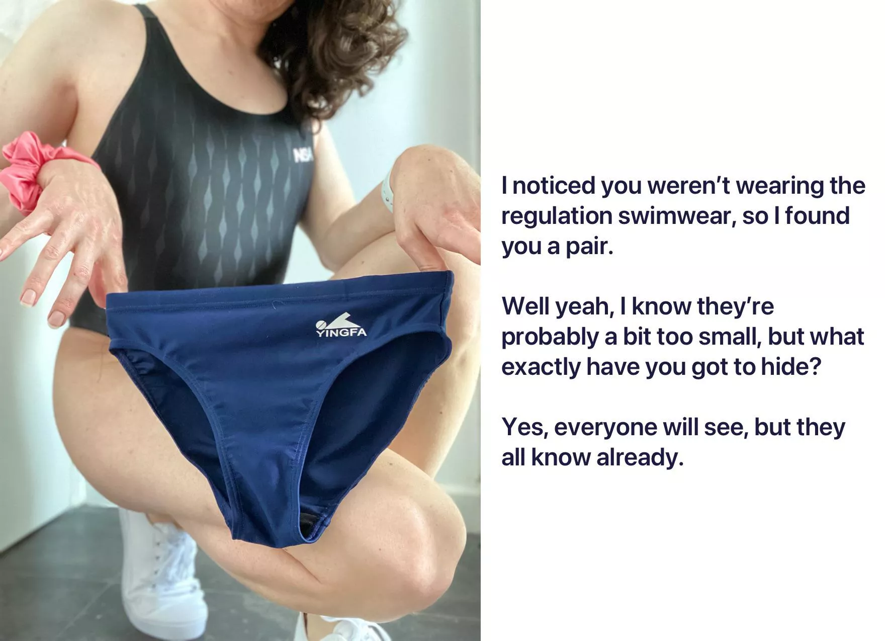 Regulation swimwear requirement 🩲