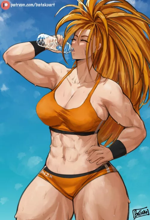 Remember to drink your water.(@batakoart)[One Punch Man]