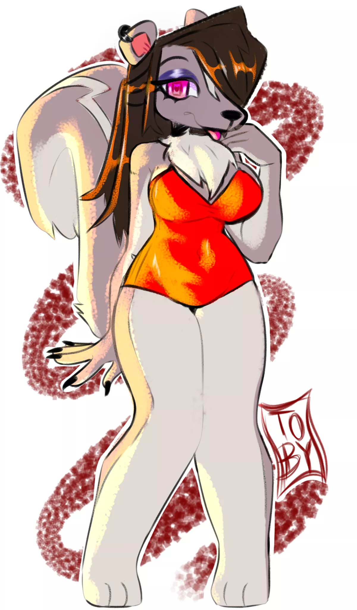 (repost) another fursona! Cassidy the squirrel 🐿️ (by me, digital)