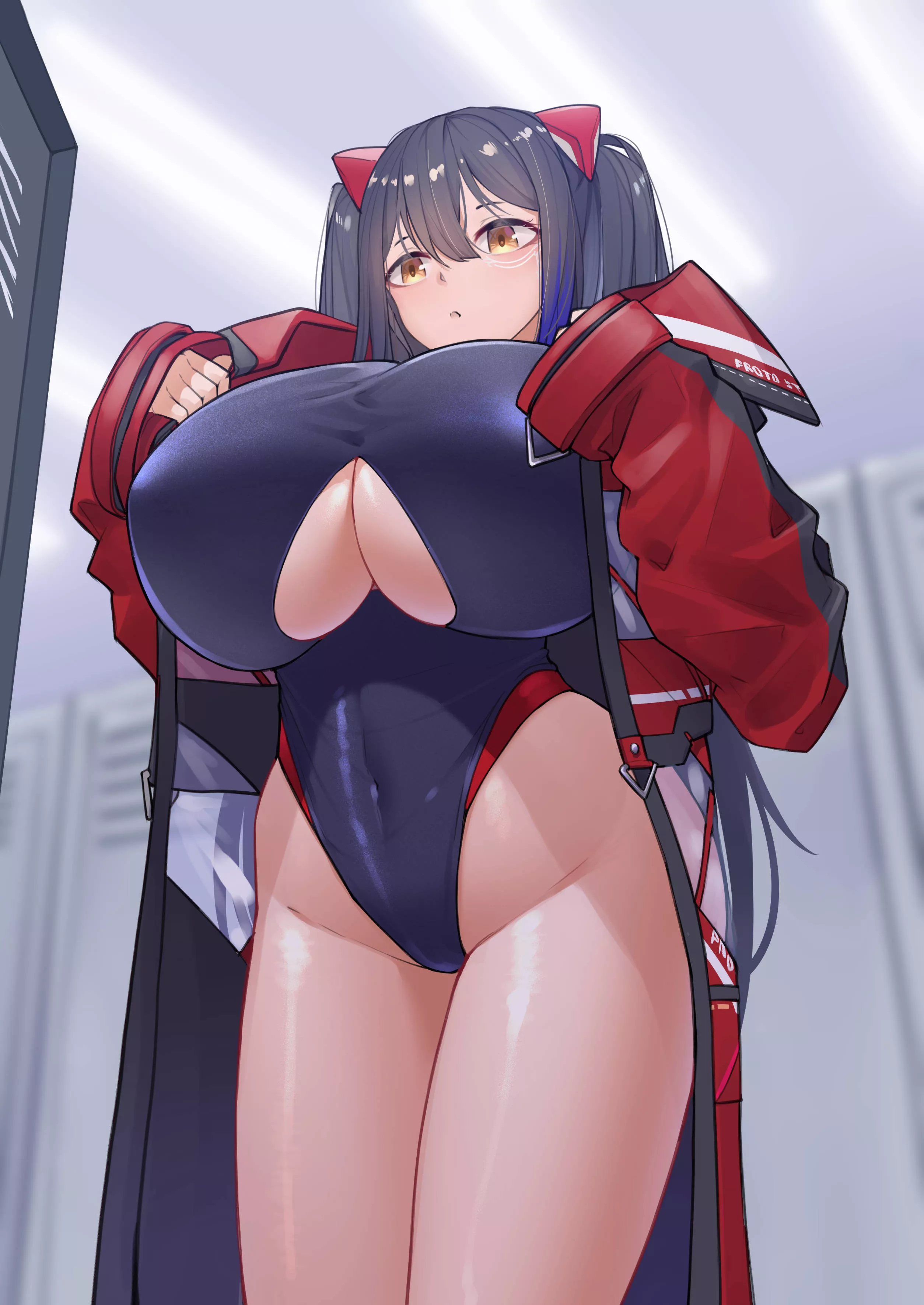 Ria Filling Out Her Swimsuit (Apple Field) [Original]