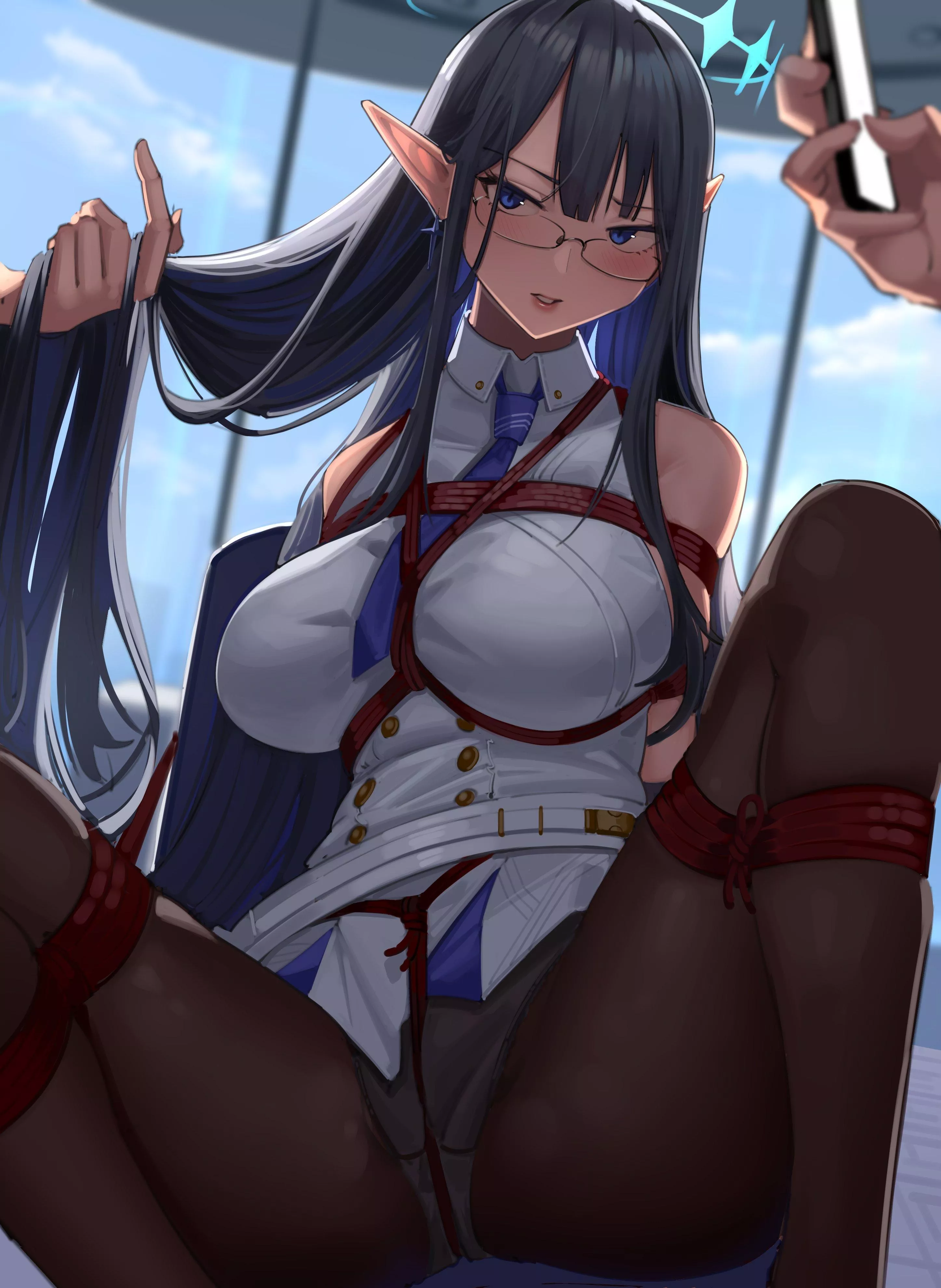 Rin tied up (Harris Hero) [Blue Archive]