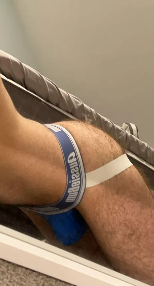 Risky being in just a jockstrap with a full house