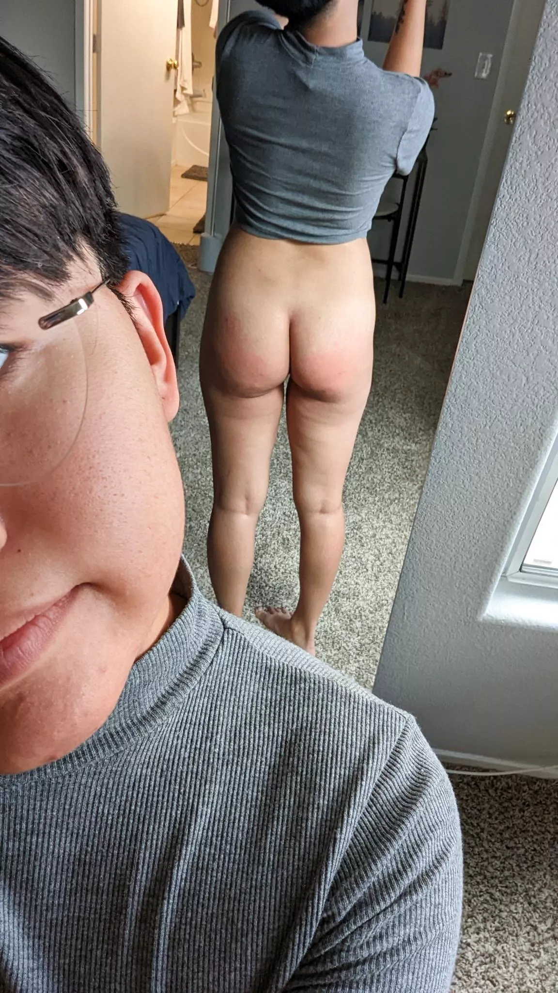 rosy cheeks from a lovely spanking 🥰