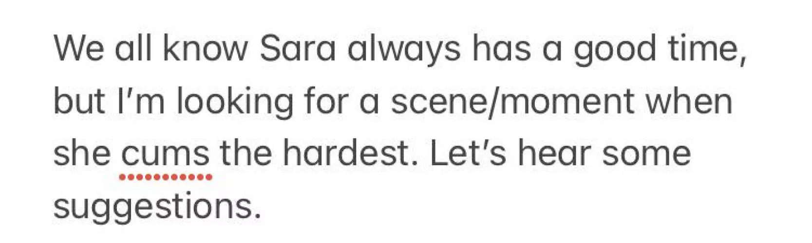 Sara’s hardest orgasm