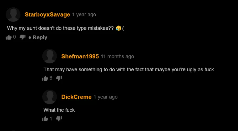 savage pornhub comment