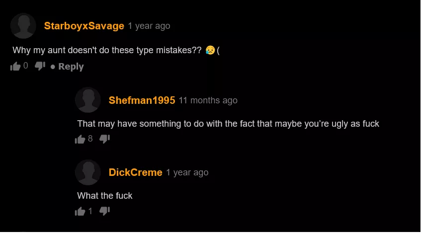 savage pornhub comment