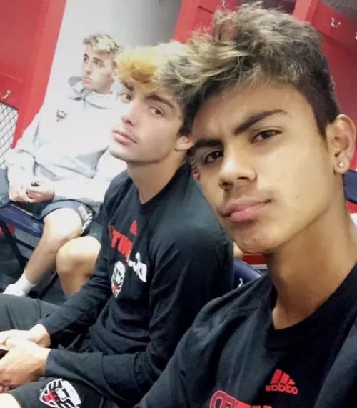 Selfie after we won our soccer game (blonde boy in the corner was captain of losing team 🤣)