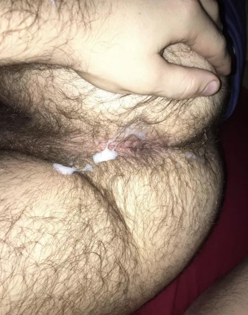 Sending my BF a pic of freshly bred hole 😈