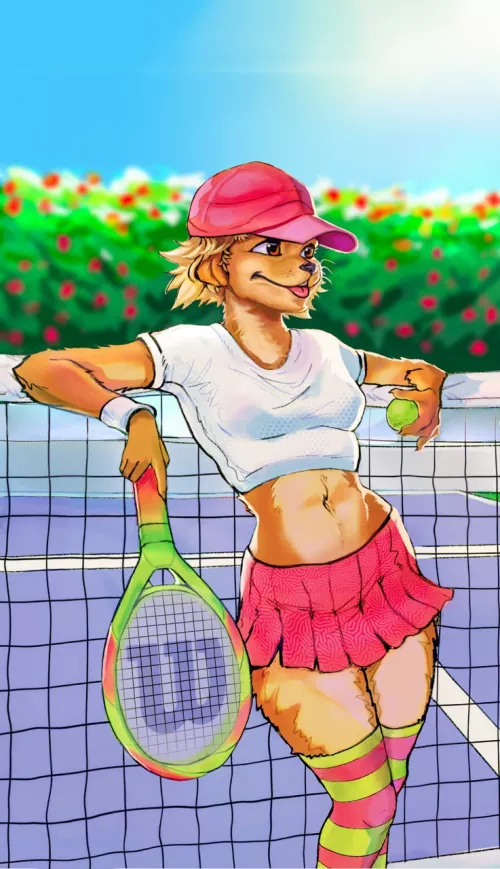 She knows how to win the match... And your heart 🐶💓 1/3 Tennis Collection (Art by me)