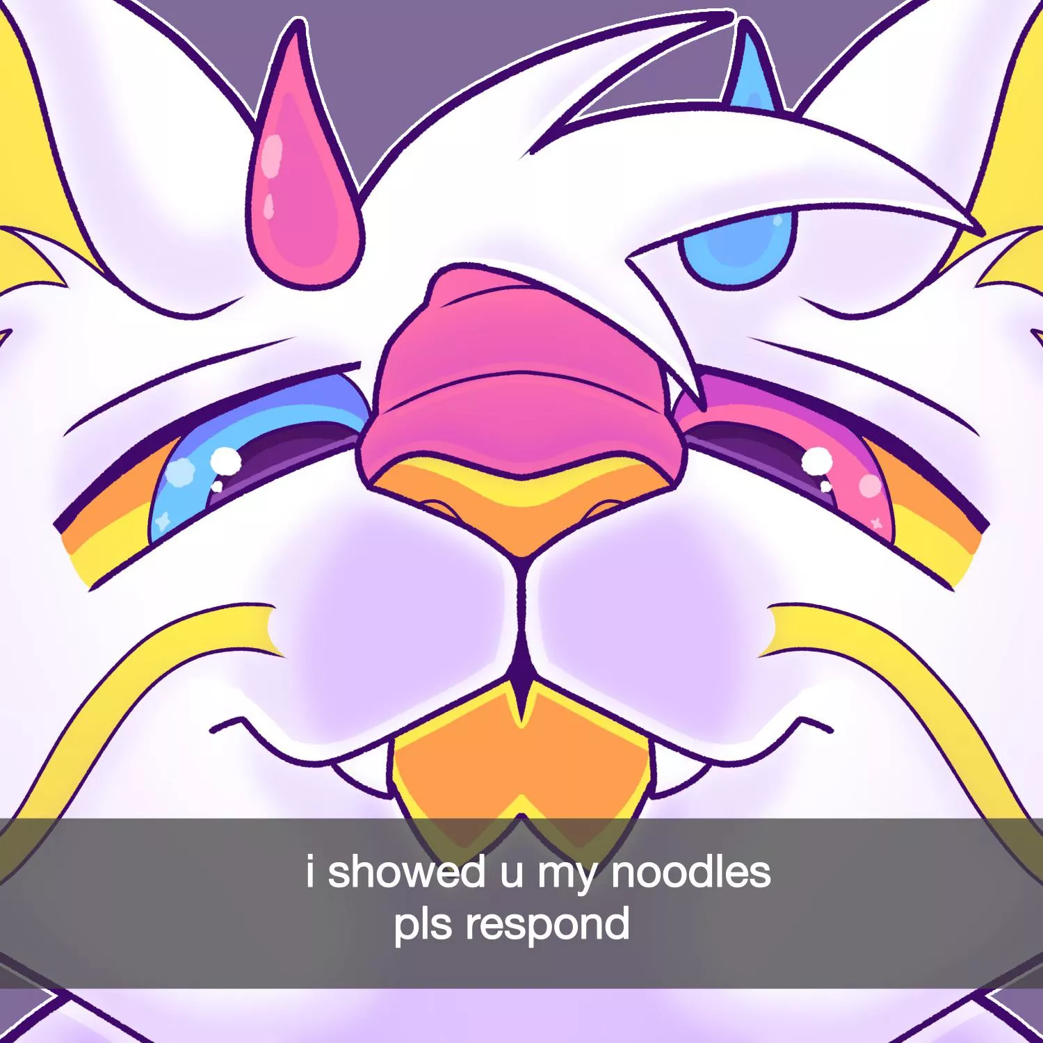 she showed u her noodles !!😿