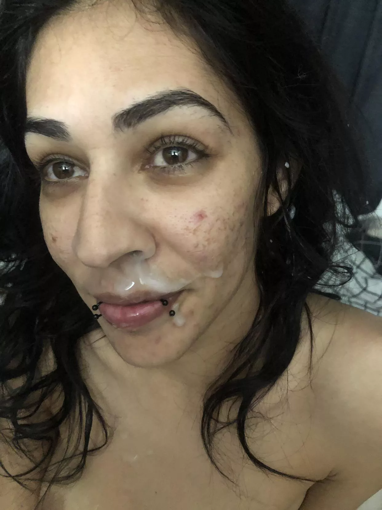 She so enjoys it when I cum on her face and it never looks prettier