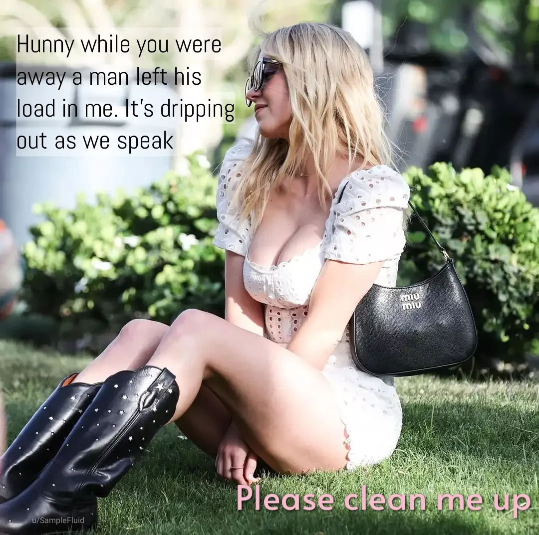 She's a shy one. Lick her clean and show how much you love her