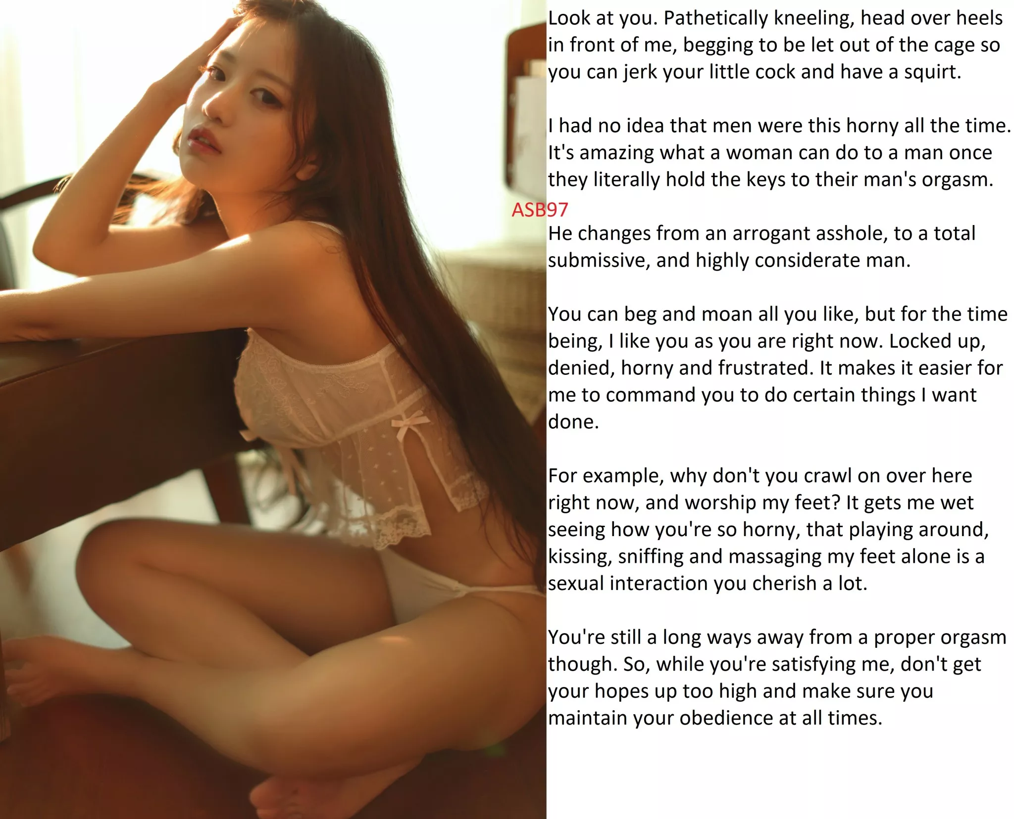 She's thoroughly entertained by your desperation